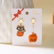 Wholesale Halloween Asymmetrical Pumpkin Ghost Earrings Fashion