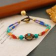 Wholesale Tibetan Retro Nepalese Braided Bell Bracelet on Sale