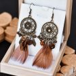 Wholesale Fashion Feather Large Exaggerated Long Retro Earrings Online Hot Sale