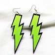 Wholesale Lightning Exaggerated Long Silver Needle Acrylic Earrings Fashion