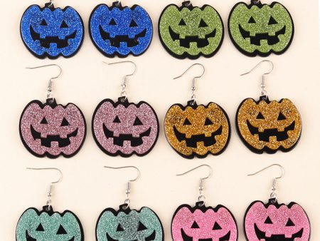 Wholesale Halloween Ghost Face Pumpkin Acrylic Earrings Online Hot Sale