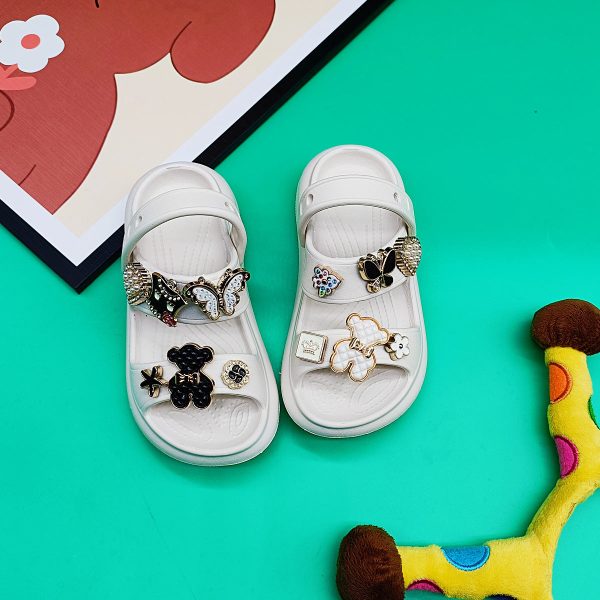 Wholesale Children s Cute Cartoon Black and White Bear Sandals For Cheap