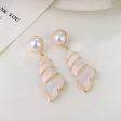 Wholesale Retro Exaggerated Pearl Oil Drop Conch Earrings on Sale