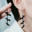 Wholesale Halloween Ladder Bat Acrylic Earrings Online Hot Sale