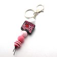 Wholesale Cartoon Silicone Beads Acrylic Beads Teacher Keychain Cheap