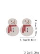 Wholesale Christmas Snowman Christmas Tree Socks Snowflakes Cute Wooden Earrings Fashion