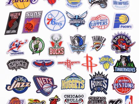 Wholesale DIY Embroidered Cloth Patch Basketball Team Logo Hat Clothing Decoration on Sale