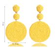 Wholesale Bohemian Raffia Round Earrings on Sale