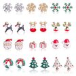 Wholesale Christmas Tree Snowflake Bell Earrings Earrings Set Discount