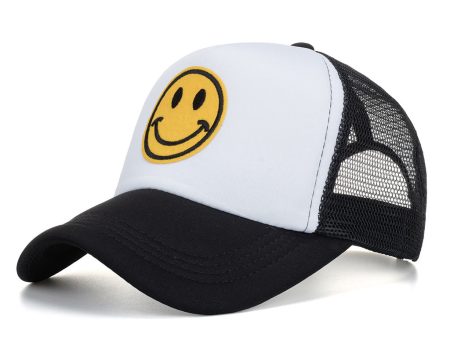 Wholesale Fashionable All-match Smiley Face Mesh Hat For Cheap