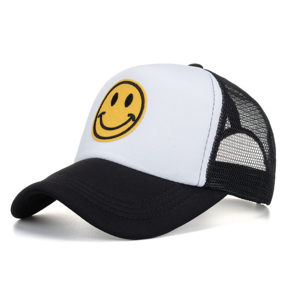 Wholesale Fashionable All-match Smiley Face Mesh Hat For Cheap