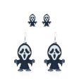 Wholesale Halloween Movie Horror Character Wooden Earrings Discount