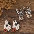 Wholesale Halloween Skeleton Flamingo Pumpkin Ghost Wooden Pendant Online Sale