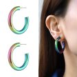 Wholesale Magic Color Electroplating Classic HOOP Retro Earrings on Sale