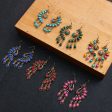 Wholesale Creative Retro Ethnic Style Fashion Bohemian Colored Resin Gemstone Peacock Earrings Supply