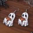 Wholesale Halloween Ghost Face Pumpkin Candy Pendant Earrings Online now