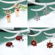 Wholesale Christmas Fashion Cute Alloy Oil Dripping Elk Snowflake Earrings Supply