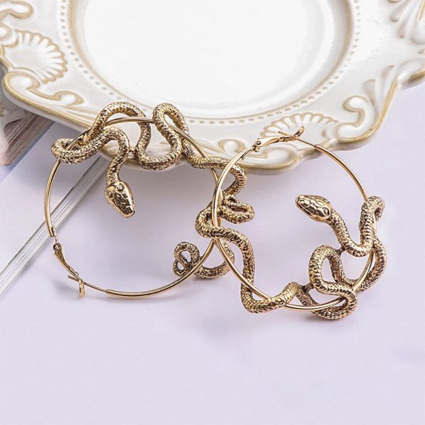 Wholesale Fashion Exaggerated Retro Creative Beauty Snake Earrings Hot on Sale