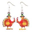 Wholesale 2 Pair Pack Acrylic Thanksgiving Turkey Celebration Party Earrings Online Sale