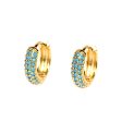 Wholesale Hip Hop Hoop Zircon Earrings For Cheap