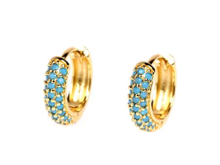 Wholesale Hip Hop Hoop Zircon Earrings For Cheap