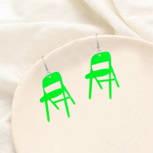 Wholesale Fashionable and Versatile Fun Creative Simple Acrylic Chair Earrings Supply