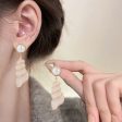 Wholesale Retro Exaggerated Pearl Oil Drop Conch Earrings on Sale