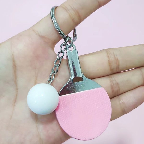 Wholesale Creative Table Tennis Ball Keychain Hot on Sale