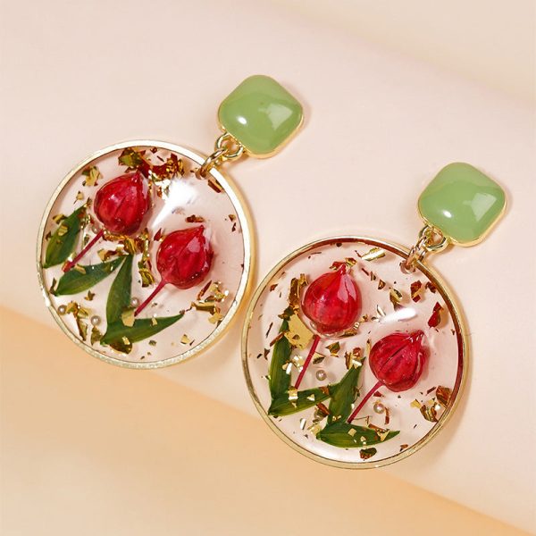 Wholesale Epoxy Eternal Pollen Bud Earrings on Sale