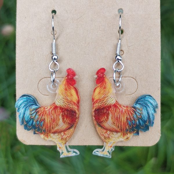 Wholesale 2 Pair Pack Acrylic Thanksgiving Turkey Celebration Party Earrings Online Sale