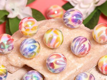 Wholesale 100pcs 16mm Colorful Leopard Acrylic Accessories Beads Online now