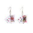 Wholesale Funny Playing Cards Simulation Earrings Online Sale