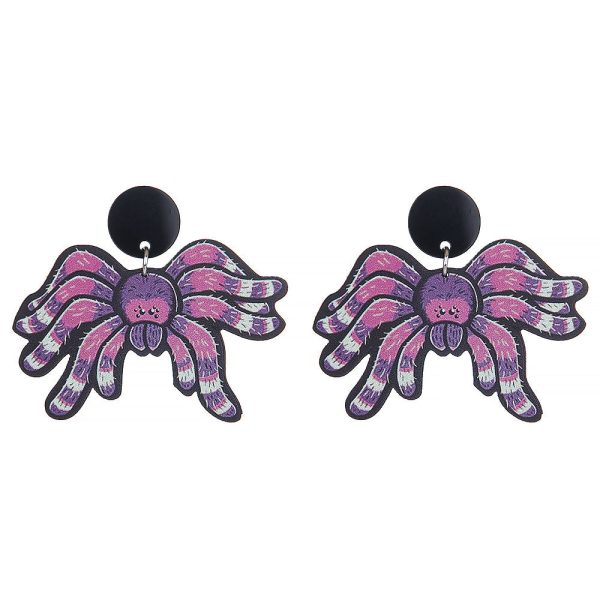 Wholesale Creative Spider Handmade Halloween Horror Ghost Spider Acrylic Earrings For Discount