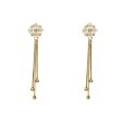 Wholesale Flower Temperament Tassel Silver Needle Diamond Earrings Online now