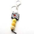 Wholesale Cartoon Silicone Beads Acrylic Beads Teacher Keychain Cheap