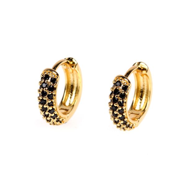 Wholesale Hip Hop Hoop Zircon Earrings For Cheap