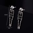 Wholesale Halloween Skeleton Exaggerated Dark Style Earrings For Discount