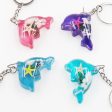 Wholesale 6pcs Ocean Series AB Glue Dolphin Keychain on Sale