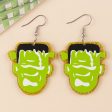 Wholesale Halloween Bat Pumpkin Ghost Acrylic Earrings Online Hot Sale