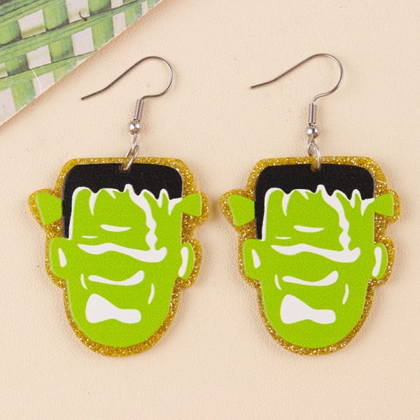 Wholesale Halloween Bat Pumpkin Ghost Acrylic Earrings Online Hot Sale