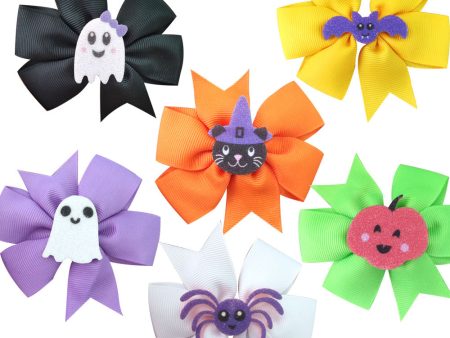 Wholesale Halloween Solid Color Bow Hairpin Supply