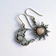 Wholesale Bohemian Retro Asymmetric Sun and Moon Earrings Online now