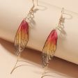 Wholesale Epoxy Butterfly Wings Gradient Color Earrings Hot on Sale