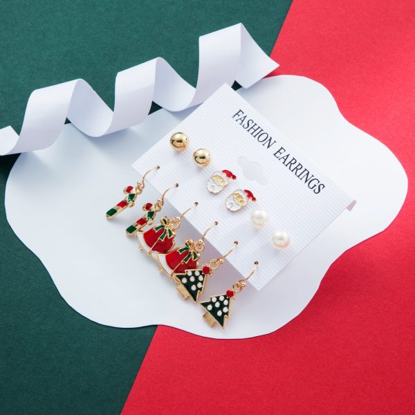 Wholesale 1set Christmas Oil Drop Earrings For Sale