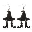 Wholesale Halloween Gothic Witch Hat Boots Acrylic Earrings Hot on Sale