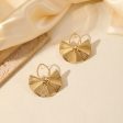 Wholesale Exaggerated Geometric Pleated Fan-shaped Large Earrings For Sale