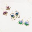 Wholesale 6pcs Real Flower Dried Flower Drop Glue Earrings Online Hot Sale