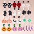 Wholesale Creative Halloween Series Acrylic Cartoon Fun Ghost Pumpkin Earrings Hot on Sale