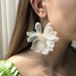 Wholesale Fabric Large Petal Flower Earrings For Cheap