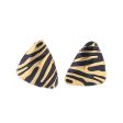 Wholesale Medieval Geometric Triangle Retro Zebra Pattern Earrings For Discount